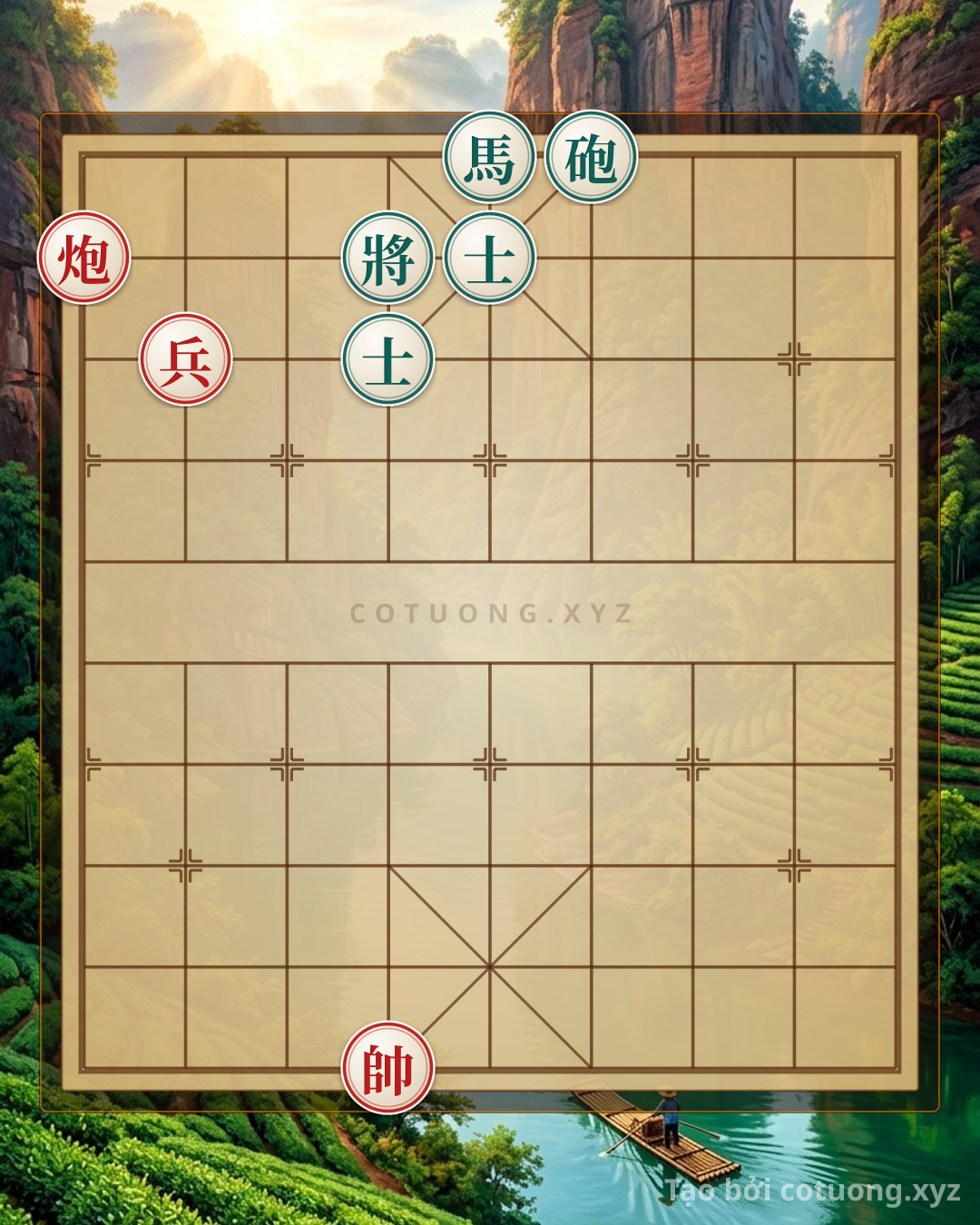 Challenge: Red Cannon on File 9 Rank 9: Unique Checkmate Puzzle in Xiangqi - Can you solve it?