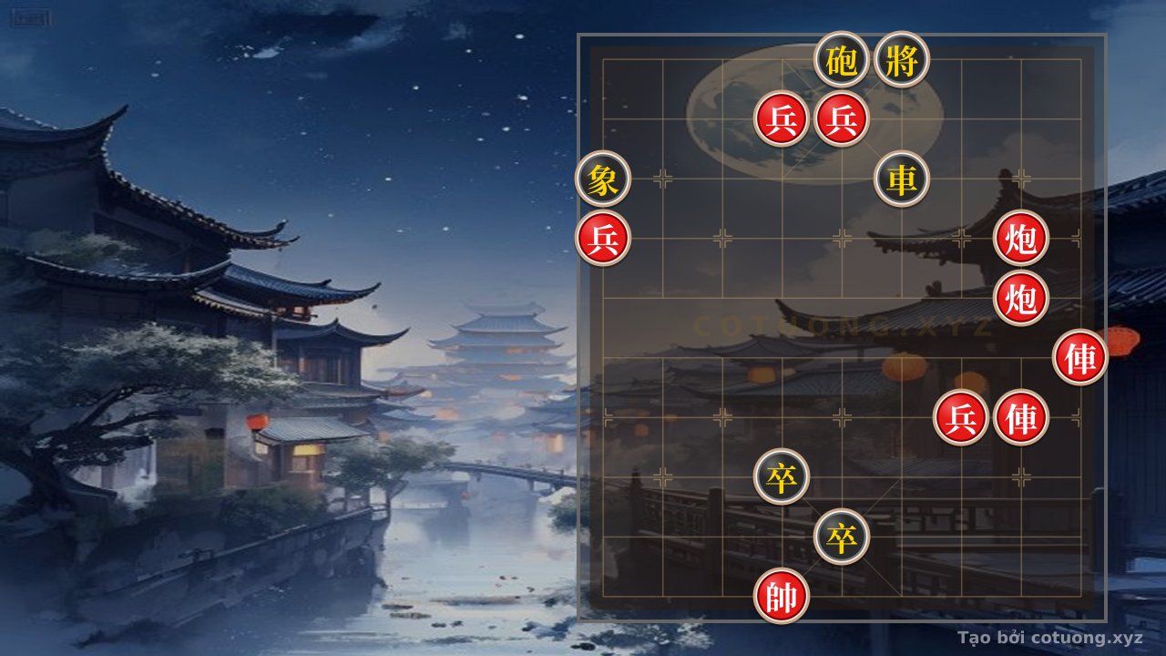 Thế cờ: The 'Black Cannon on File 5' Trap - The Hidden Threat in the Red General's Position — Cờ Tướng Online