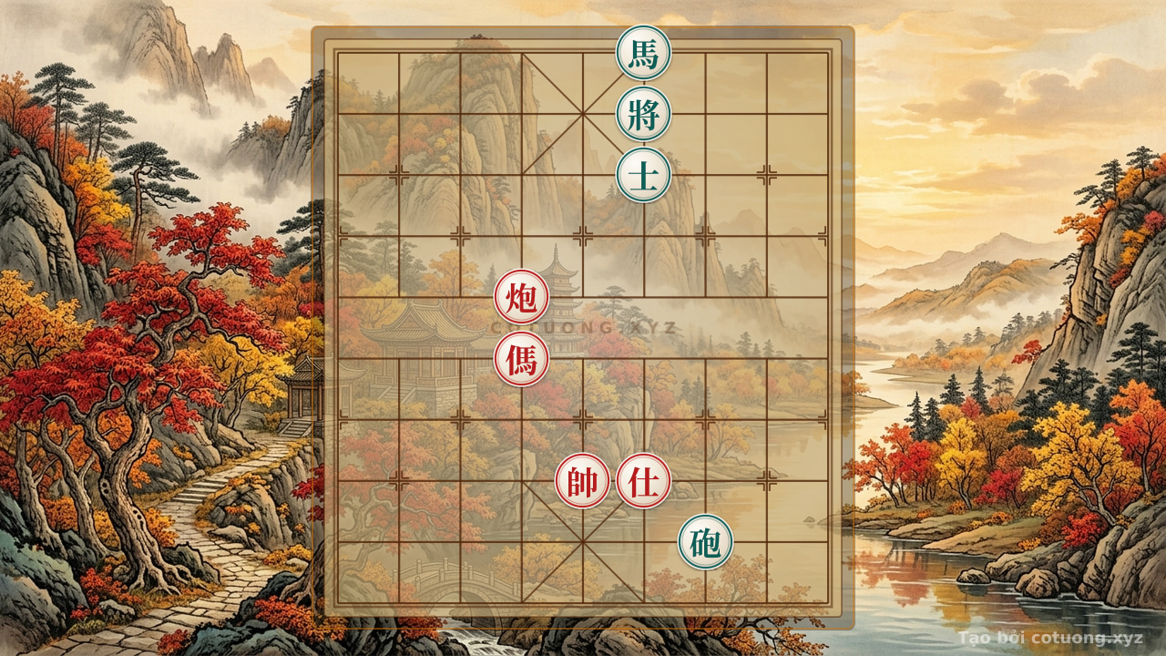 Thế cờ: Red General's Breakthrough: The Deadly Strategy from File 6 Rank 5 — Cờ Tướng Online