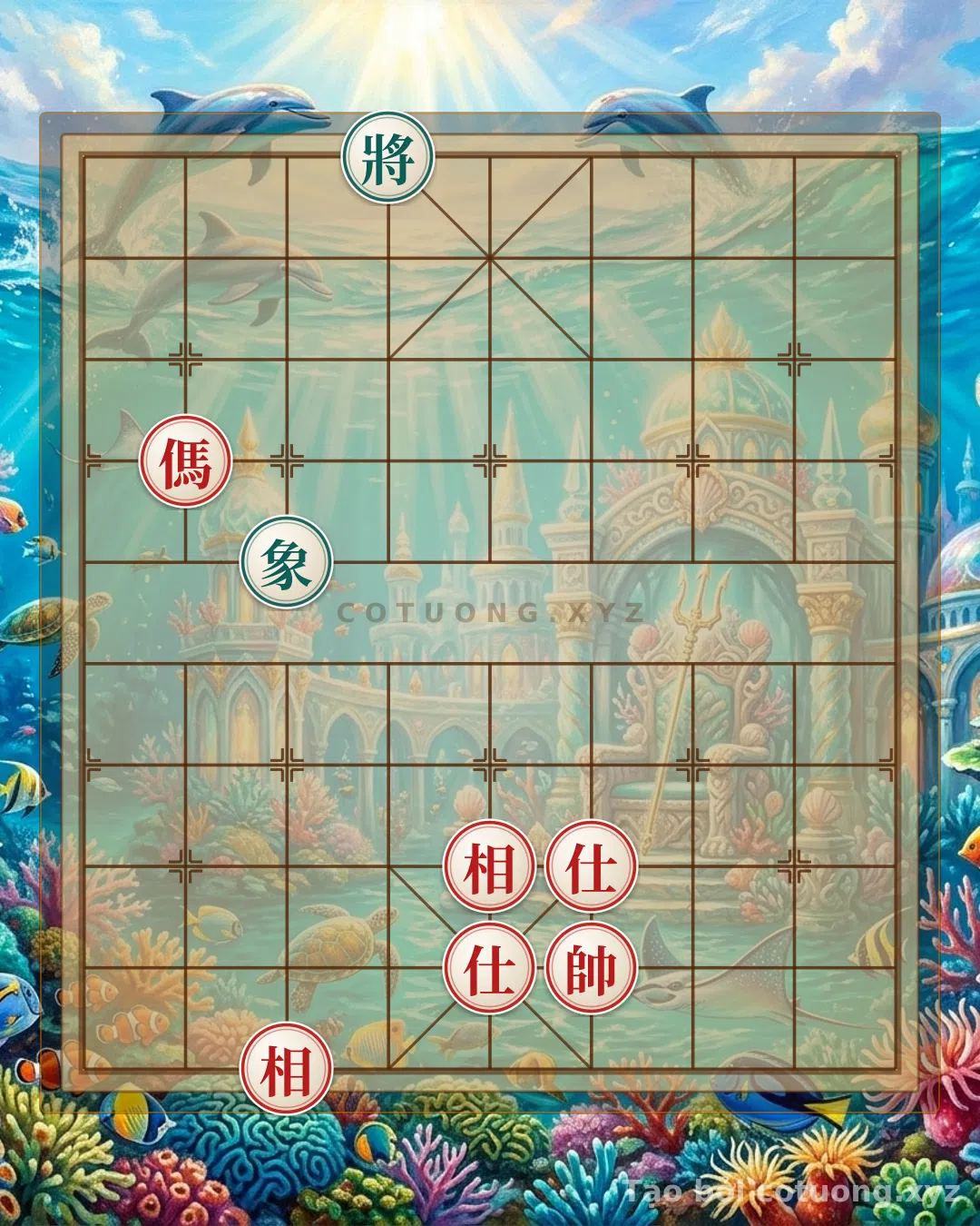 Thế cờ: Red General's Crucial Move: The Art of Double Horses and Black General's Defense — Cờ Tướng Online