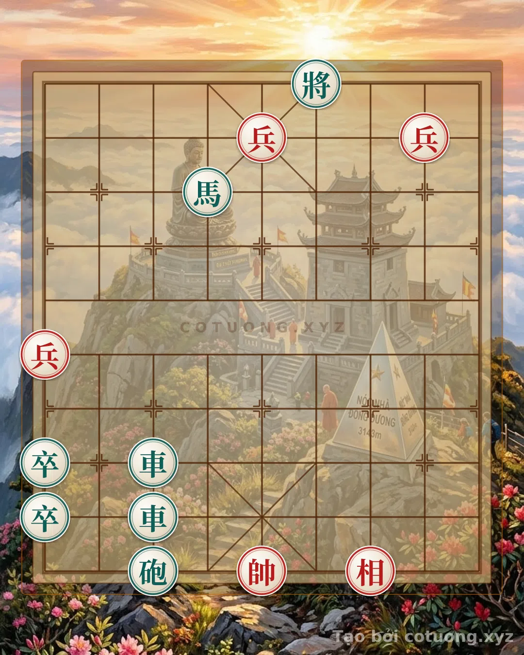 Thế cờ: Single Chariot's Grand Finale: When a Small Pawn Carries the Army — Cờ Tướng Online