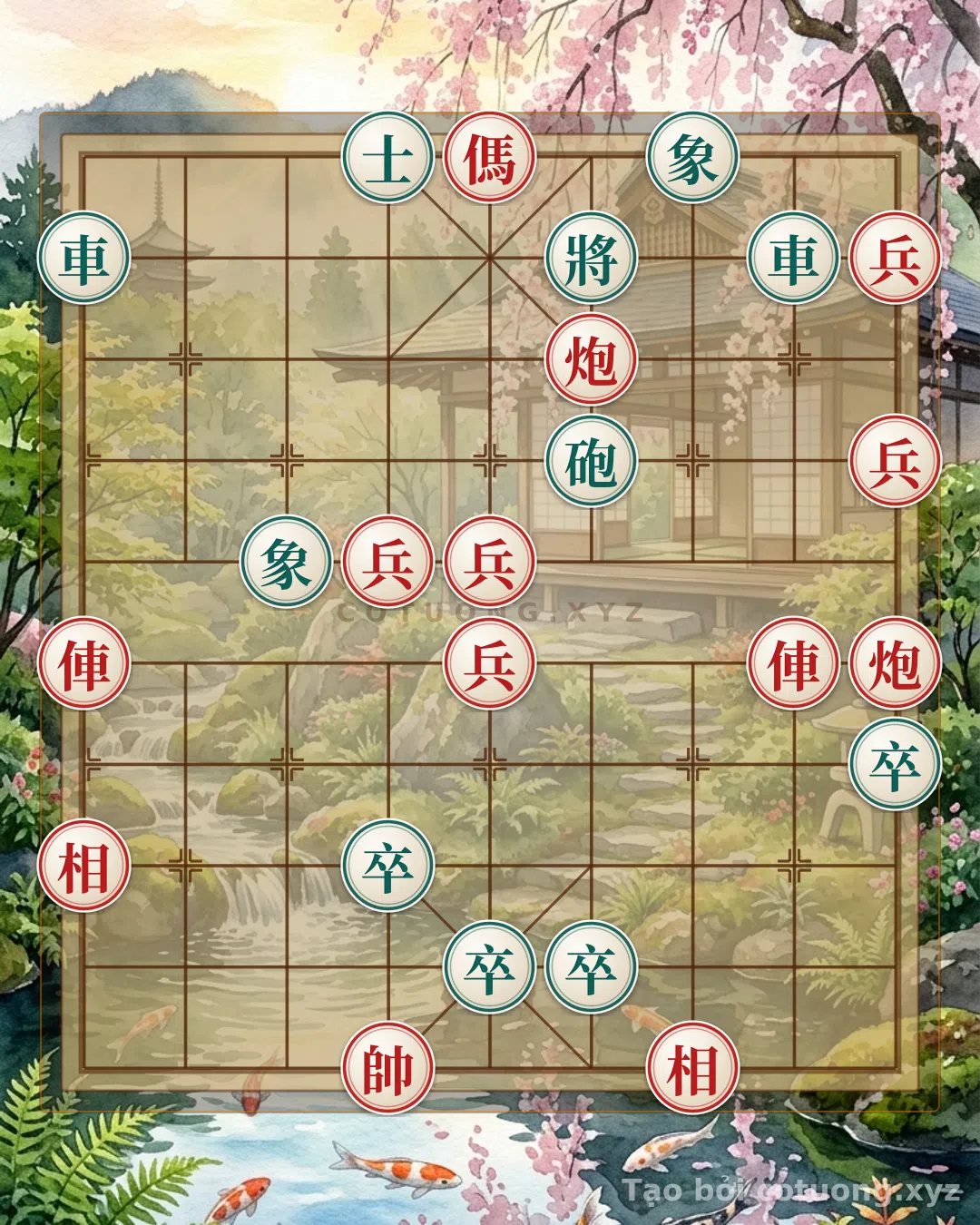 Thế cờ: The 'Empty Cannon' Red Formation: Hidden Tactics in the Battle of Chinese Chess — Cờ Tướng Online