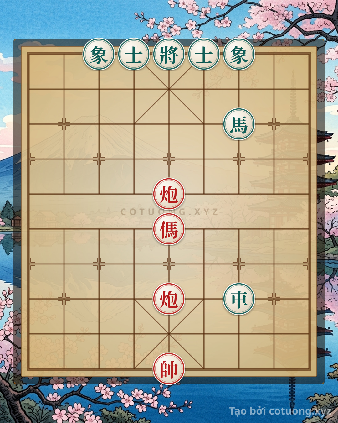 Challenge: Xiangqi Position: Red's Double Horse Attacking the Chariot - Red-Side Offensive Tactics - Can you solve it?