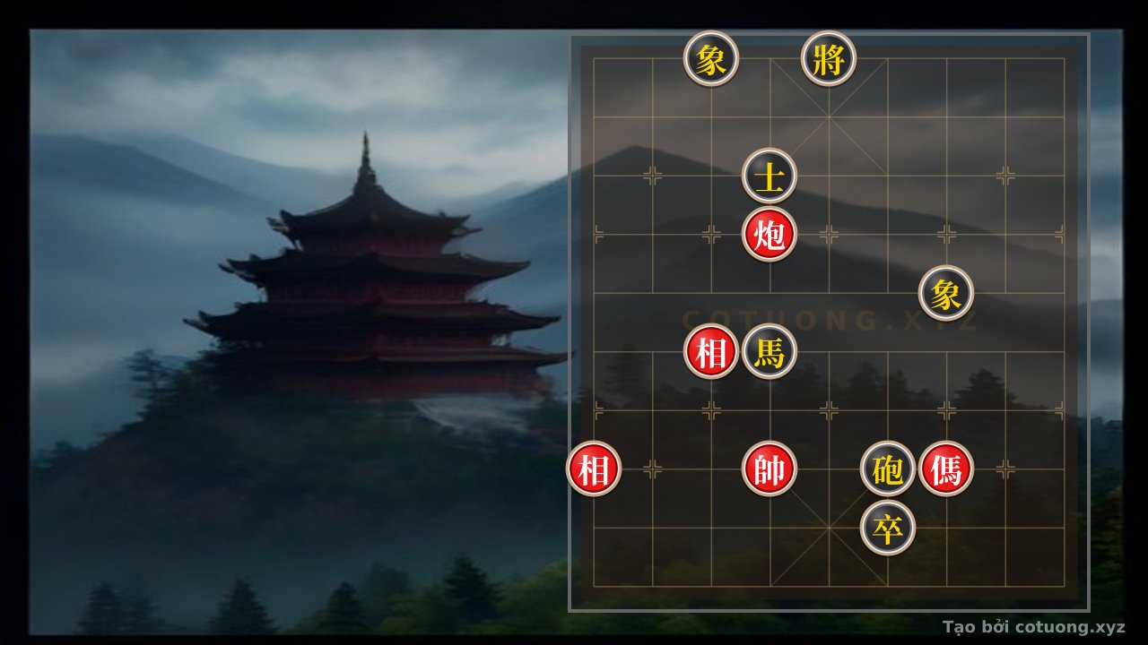 Thế cờ: Black's Position: The Red Cannon's Deadly Trap - Optimal Defense Strategies for the Black Player — Cờ Tướng Online