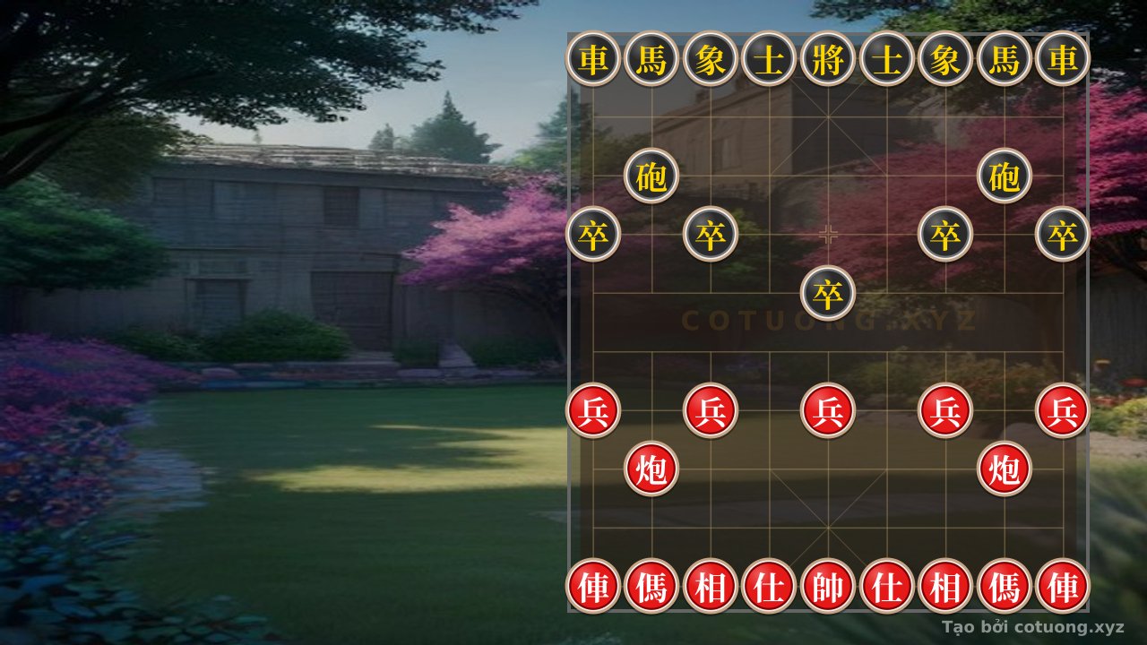 Thế cờ: Classic Checkmate: 2Rooks 2Cannons 2Horses 5Pawns vs. 2Rooks 2Cannons 2Horses 5Pawns - Red Opening Tactics — Cờ Tướng Online