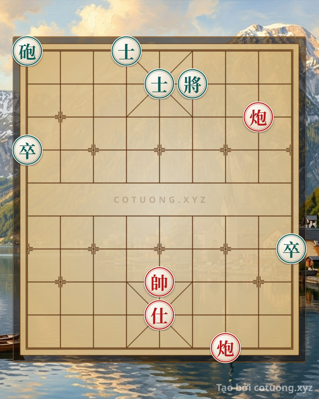 Challenge: Red Cannon Explodes! Black General Cornered in the Death Trap - Can you solve it?