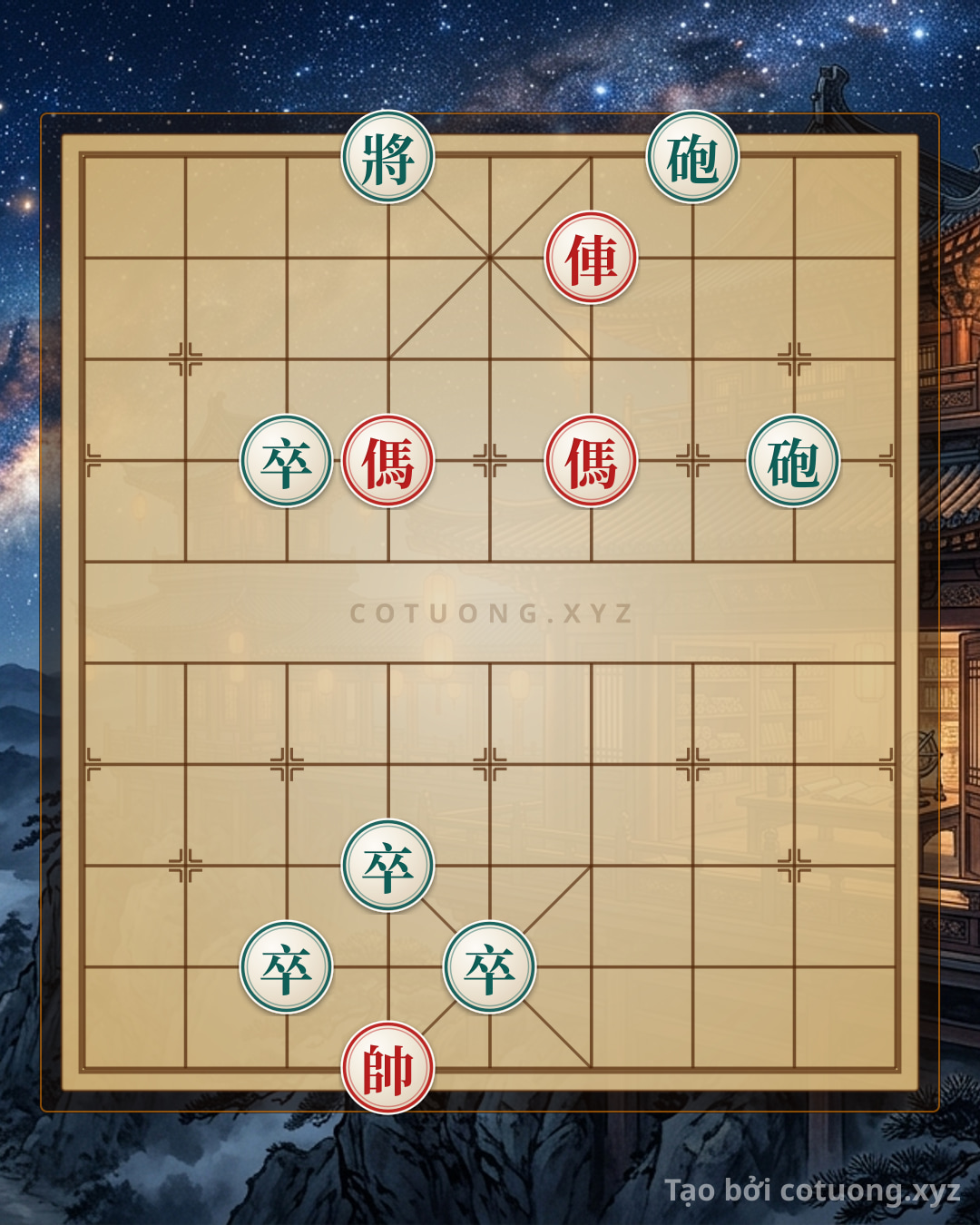 Challenge: The 'Double Horse Attacking the Fort' Strategy - Advanced Xiangqi Tactics - Can you solve it?