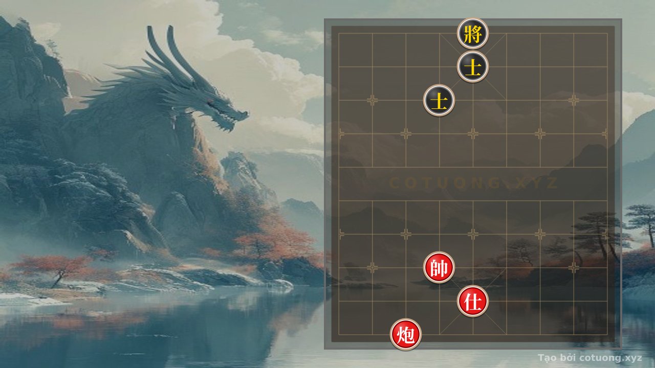 Thế cờ: The Deadly Trap in the Endgame of Red Cannon vs. 2 Bishops: The Trick to Lure the Black General from the First Move — Cờ Tướng Online