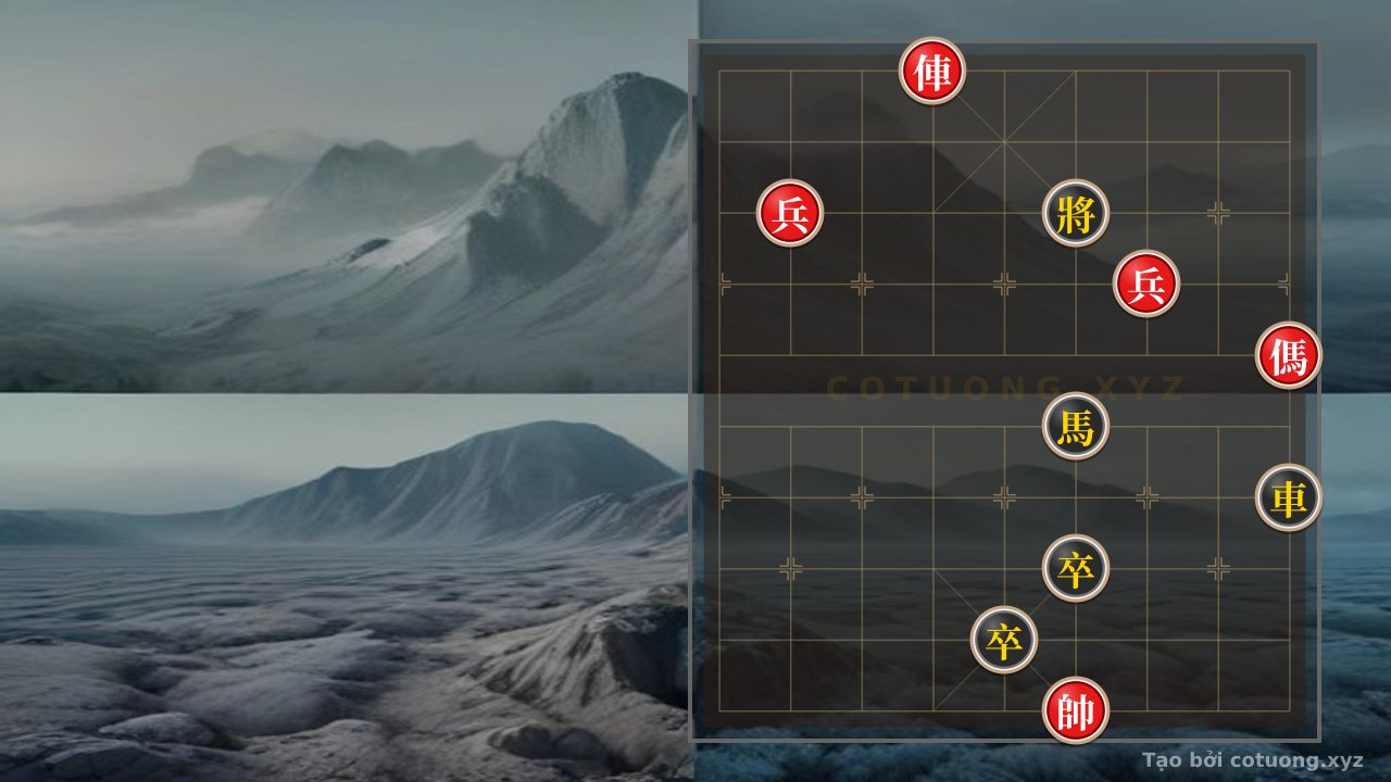 Thế cờ: Double Horse Leg Trapping: Red Rook on File 6 vs Black Pawn on File 6, the Unexpected Deadly Trap — Cờ Tướng Online