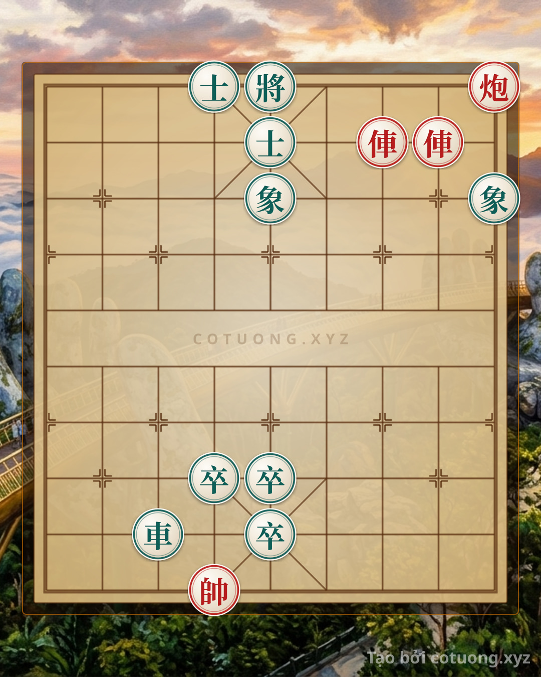 Challenge: Xiangqi - Red's Dominant Strategy: Destroying with Chariot, Cannon, and General - Can you solve it?