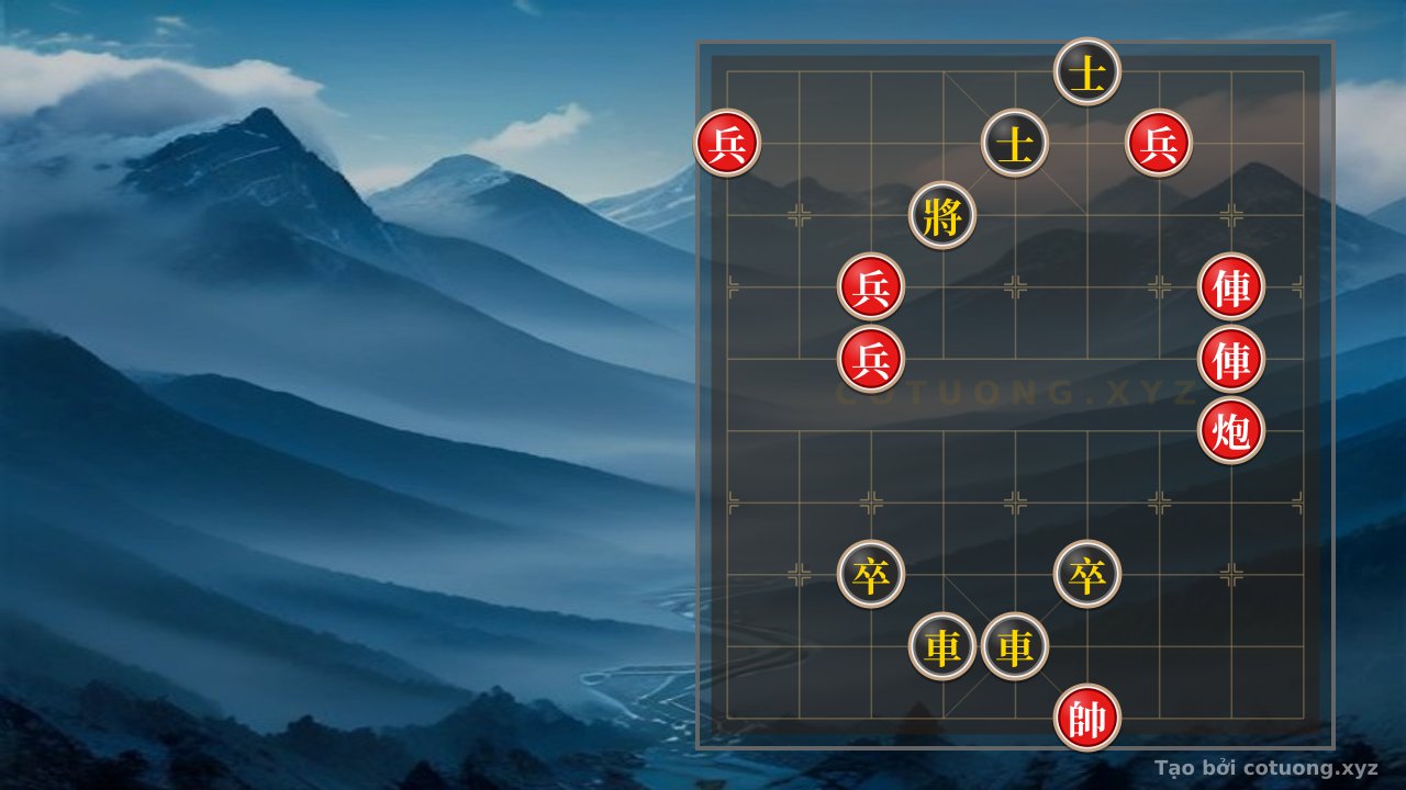 Thế cờ: Red General's Formation: Chariot Thrust, Cannon Waiting - Brutal Tactics — Cờ Tướng Online