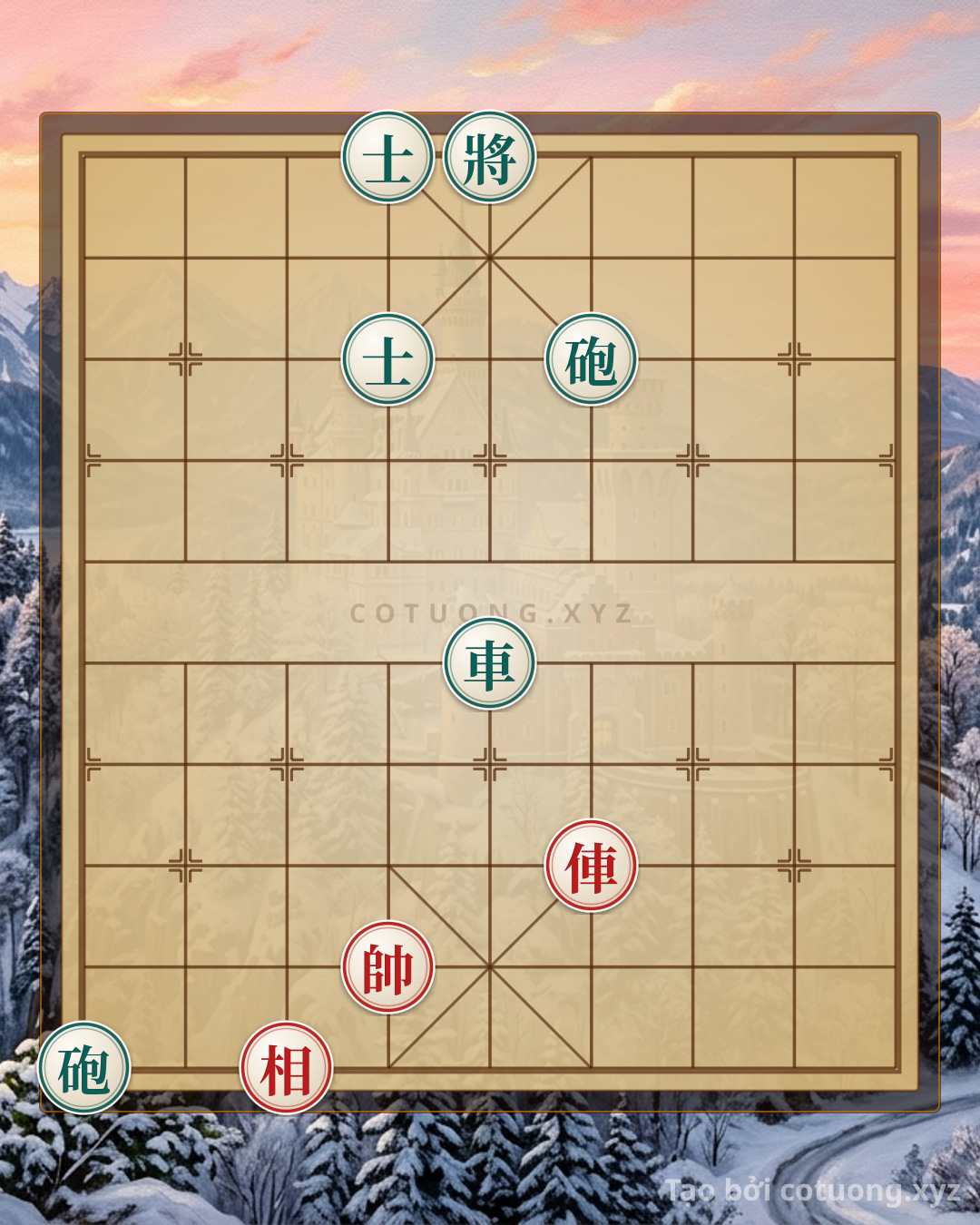 Challenge: Xiangqi Master's Secret: Single Rook vs. Two Cannons and Two Advisors in a Brutal One-Move Checkmate - Can you solve it?