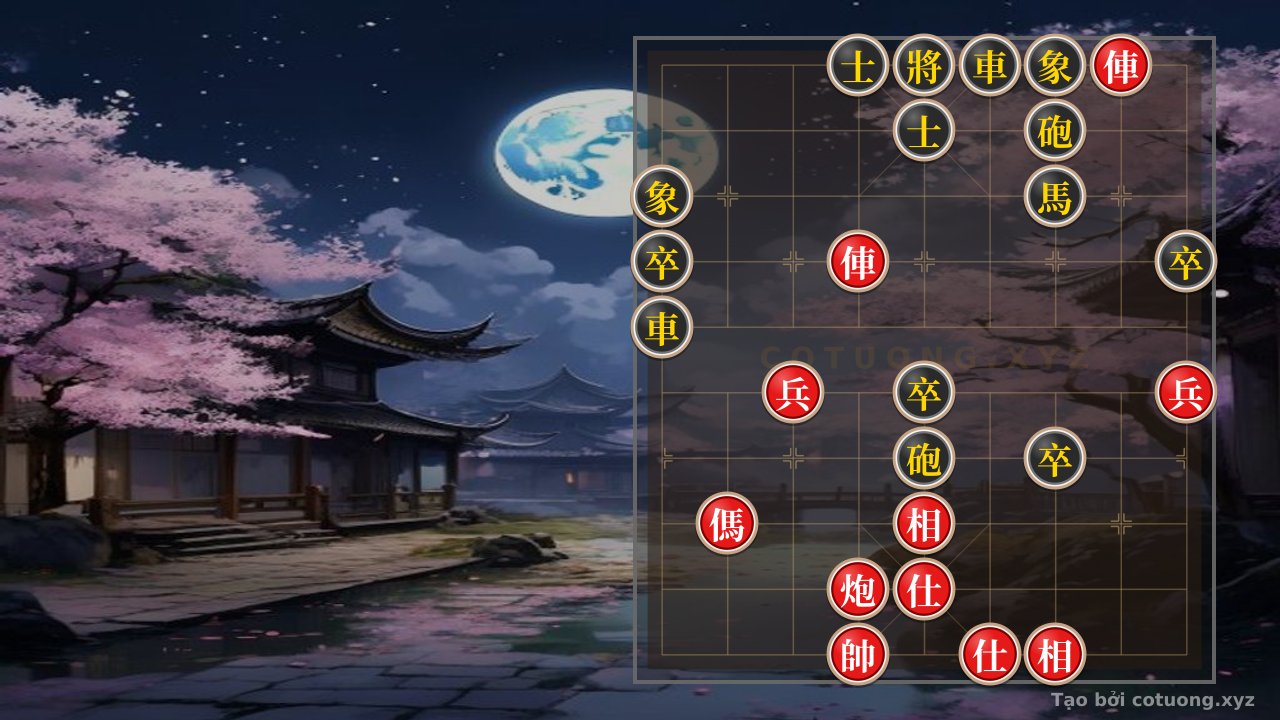 Thế cờ: Red Camp: Double Horses Interlock, Cannon's Empty Threat - Breakthrough Tactics — Cờ Tướng Online