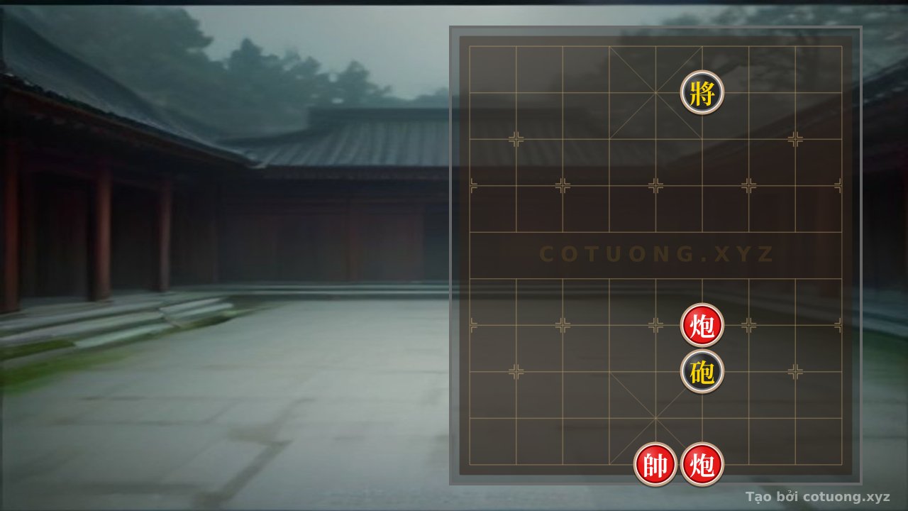 Thế cờ: Black's Defense Trick: Countering the Red Cannon on File 4 - Xiangqi Tactical Maneuvers — Cờ Tướng Online