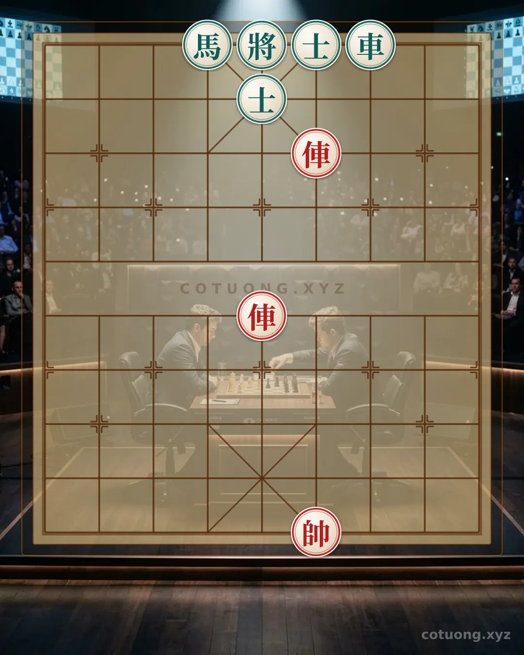 Thế cờ: Red Chariots Charge Forward: A Fierce Xiangqi Gambit Like the Battle of the Red River — Cờ Tướng Online
