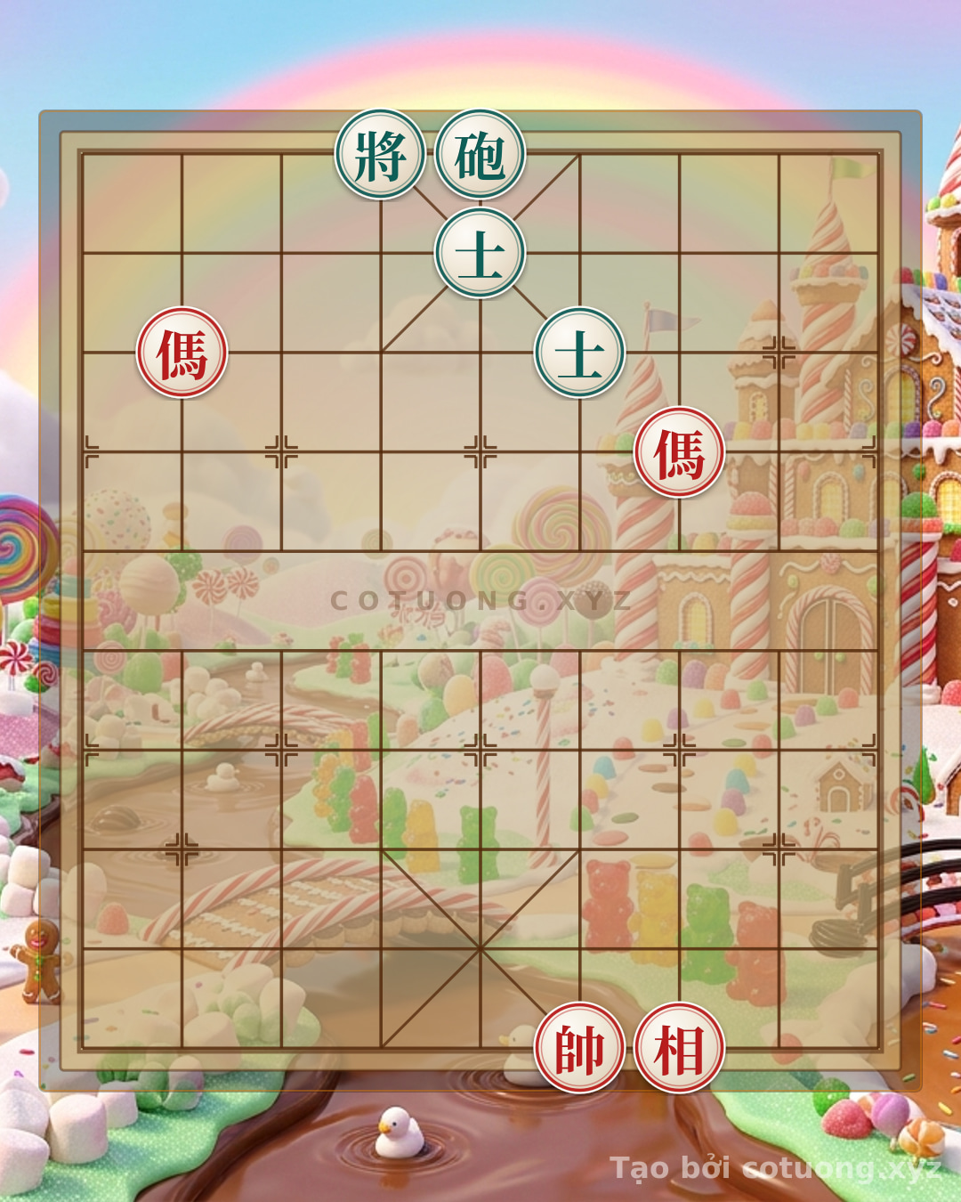 Thế cờ: Song Horse Dance in the Mist: The Hidden Chessboard #026a Trick the Saint of Chess — Cờ Tướng Online