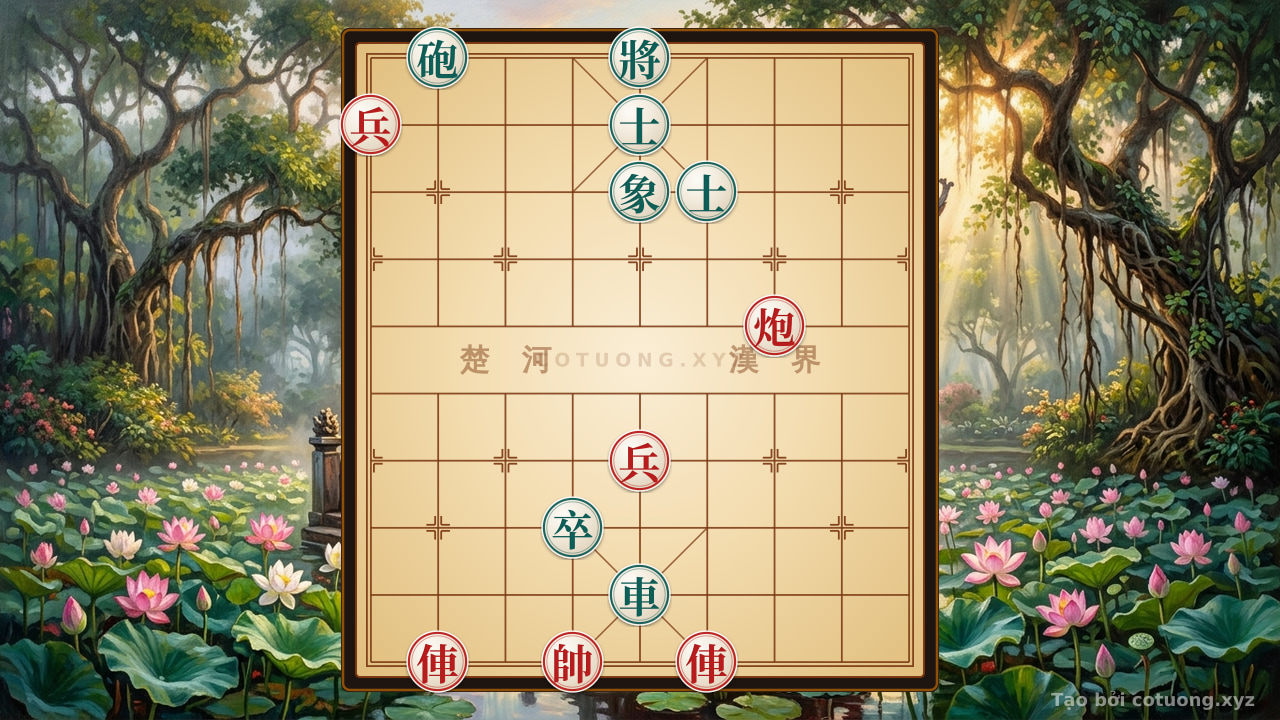 Thế cờ: Xiangqi: Black Must Defend, Red Waits for Counterattack — Cờ Tướng Online