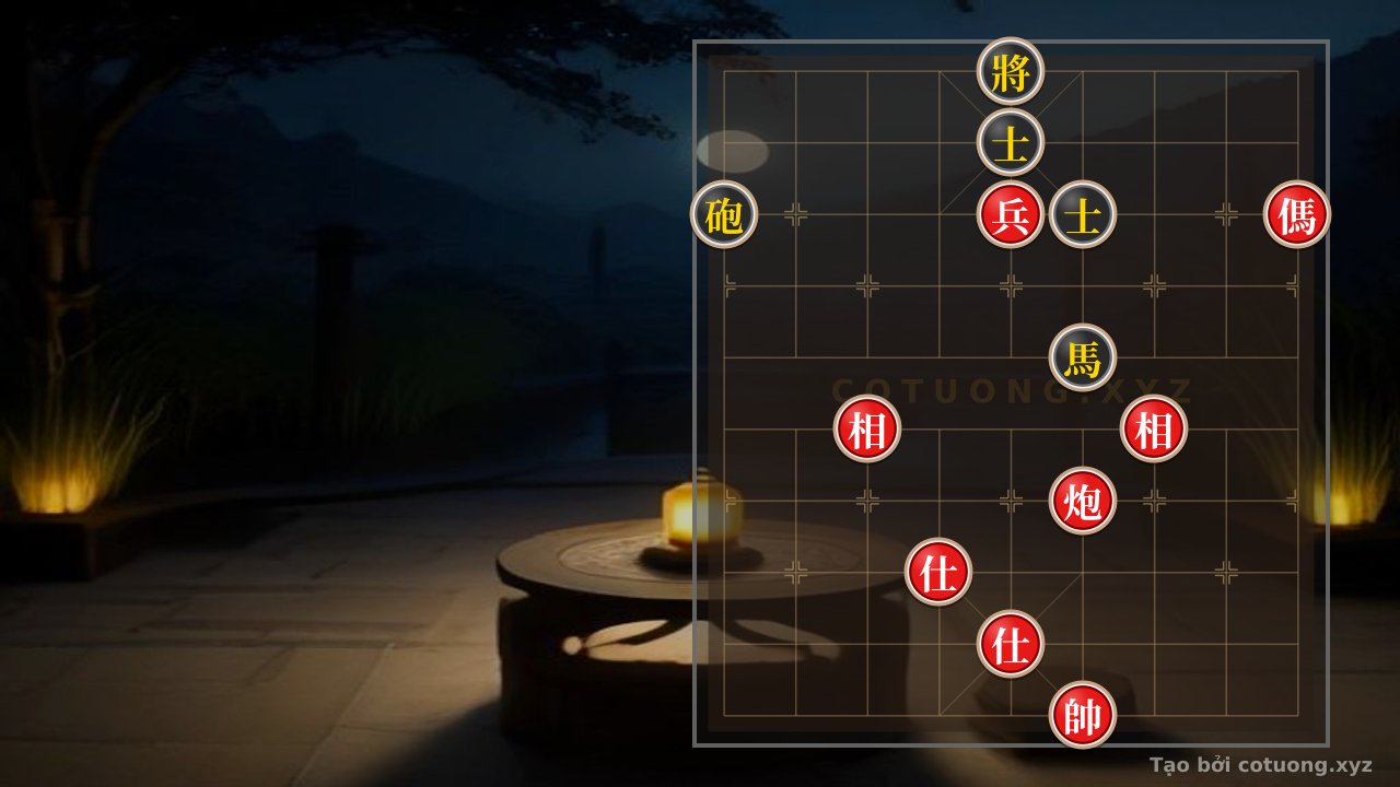 Thế cờ: The 'Double Horse Trap' in Level 1/10 Xiangqi: Warning to the Reckless — Cờ Tướng Online