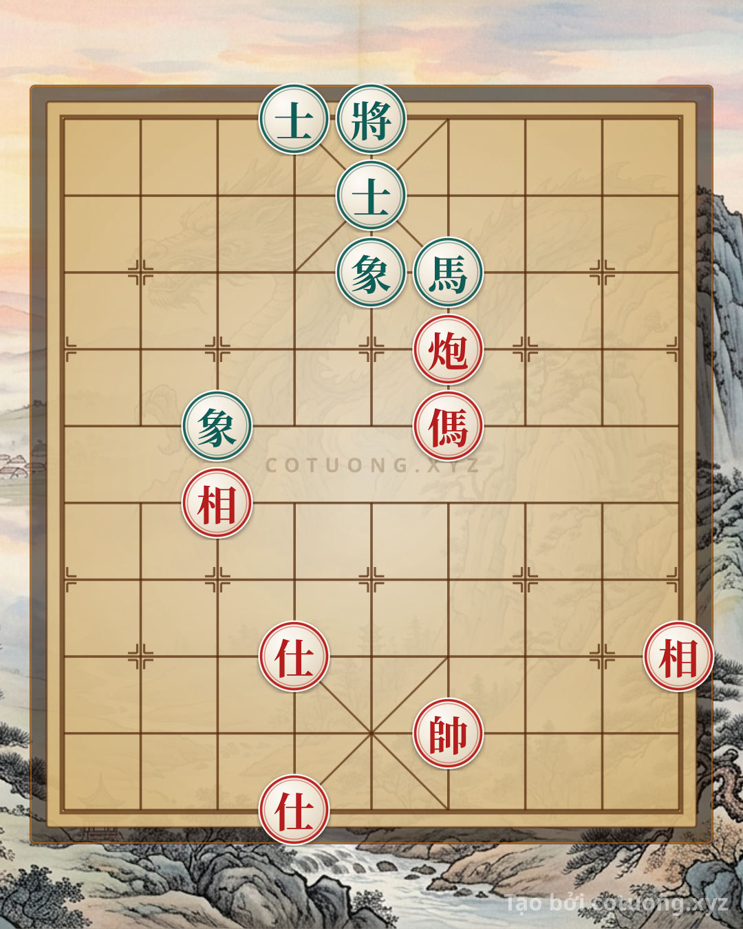 Challenge: Online Xiangqi: Red Cannon Exposed on 4th Rank 7th File - Tactical Counterattack and Counterplay - Can you solve it?