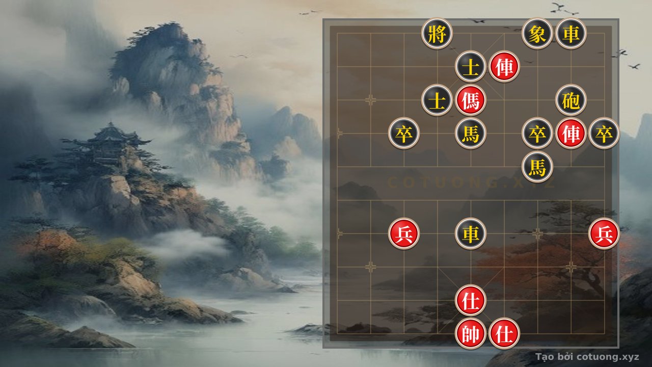 Thế cờ: Chiến Thuật Đỏ: Kết Liễu Đen Bằng Song Mã Giao Chân Trong Trận Xích Bích — Cờ Tướng Online