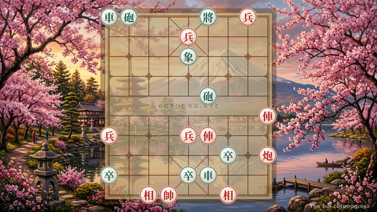 Thế cờ: Xiangqi: Elite Tactics - Red Chariot Breaks Ranks, Black Cannon Holds Steady — Cờ Tướng Online