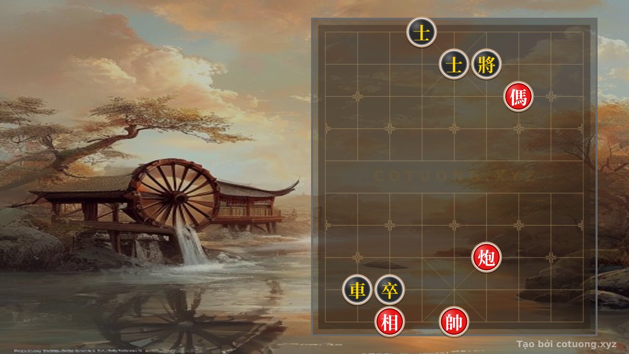 Thế cờ: 'Assassin's Gambit' Formation: Black Rook Alone vs. Trapped Red Cannon - Super Difficult Xiangqi Level 1/10 — Cờ Tướng Online