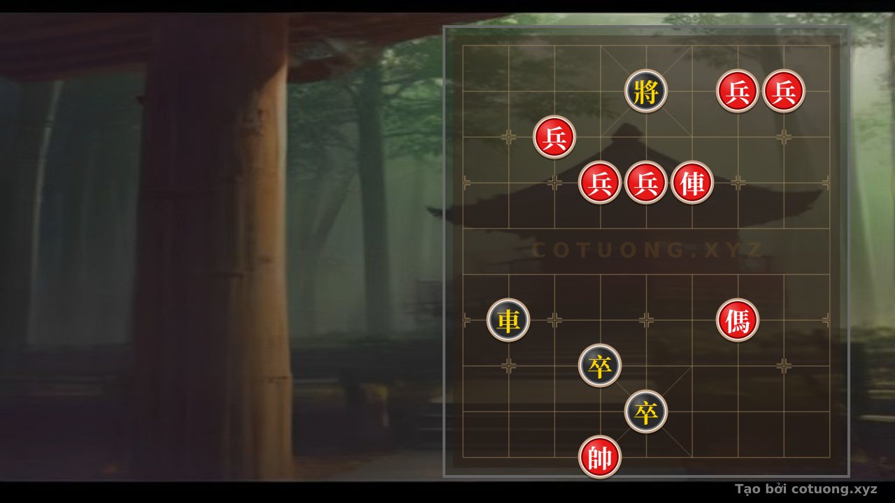 Thế cờ: Xiangqi: The Tactical Masterpiece with Five Red Pawns, Rook-Horse Support, and the First Palace Threat — Cờ Tướng Online