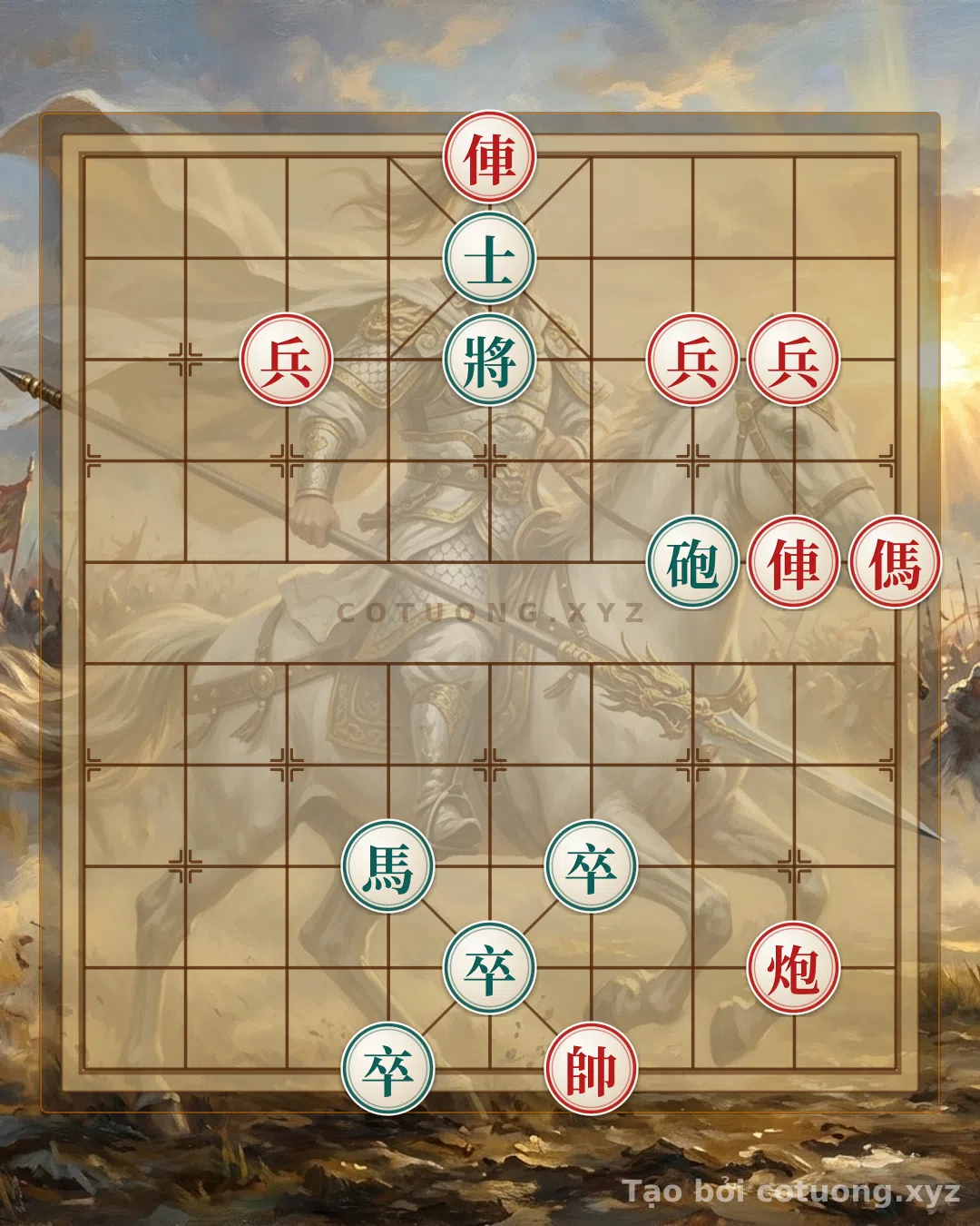 Challenge: Xiangqi: Mastering Defense Against Double Horses - Black's Winning Strategy - Can you solve it?