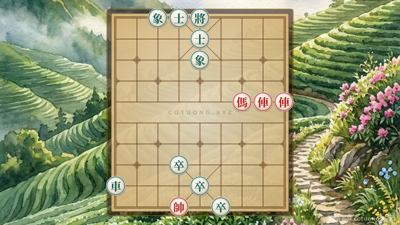 Thế cờ: Fiery Chessboard: The Battle of Life and Death Between Red Chariot and Black Elephant — Cờ Tướng Online