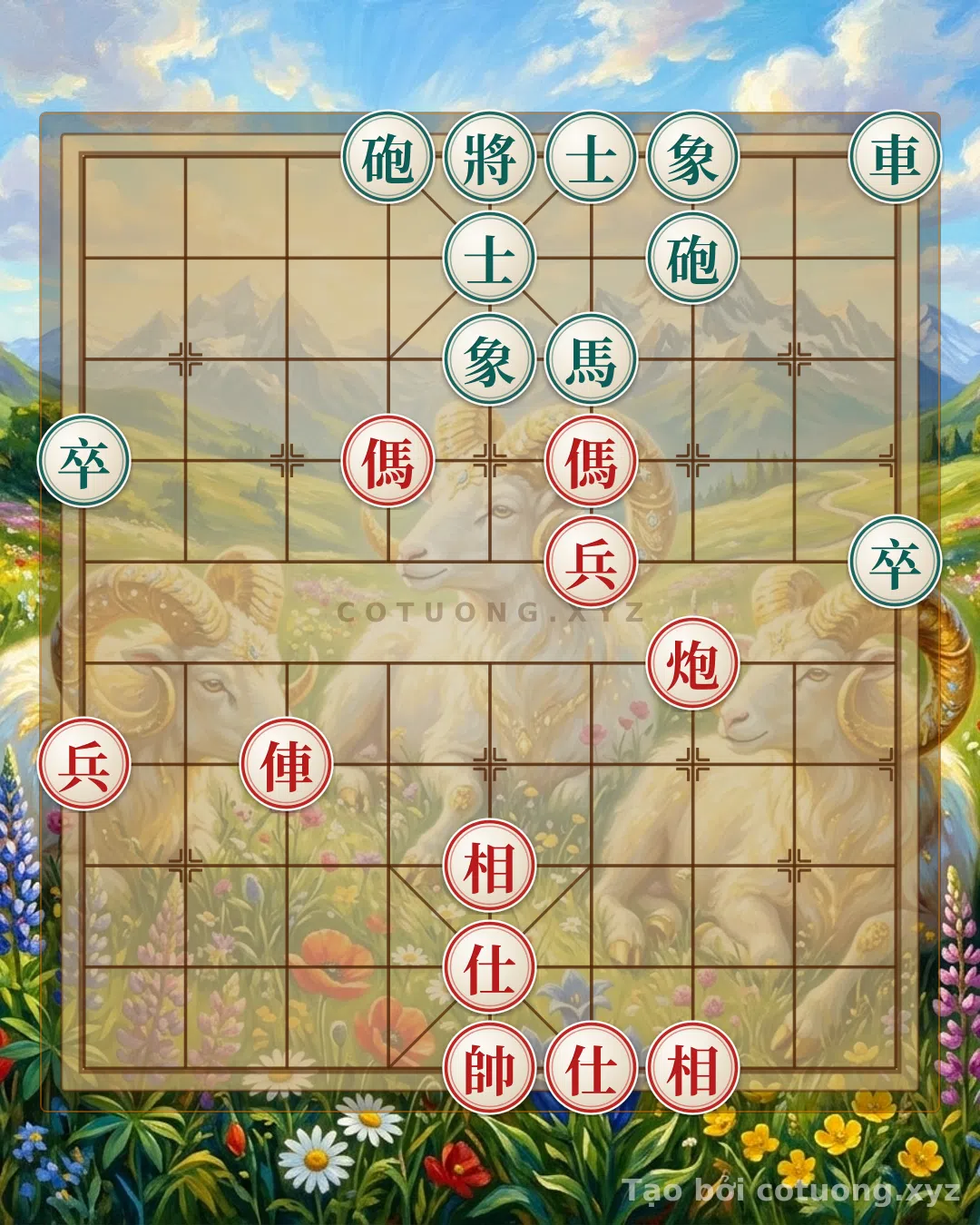 Challenge: Red General's Empty Fort: Master's Defensive Counterattack Strategy - Can you solve it?
