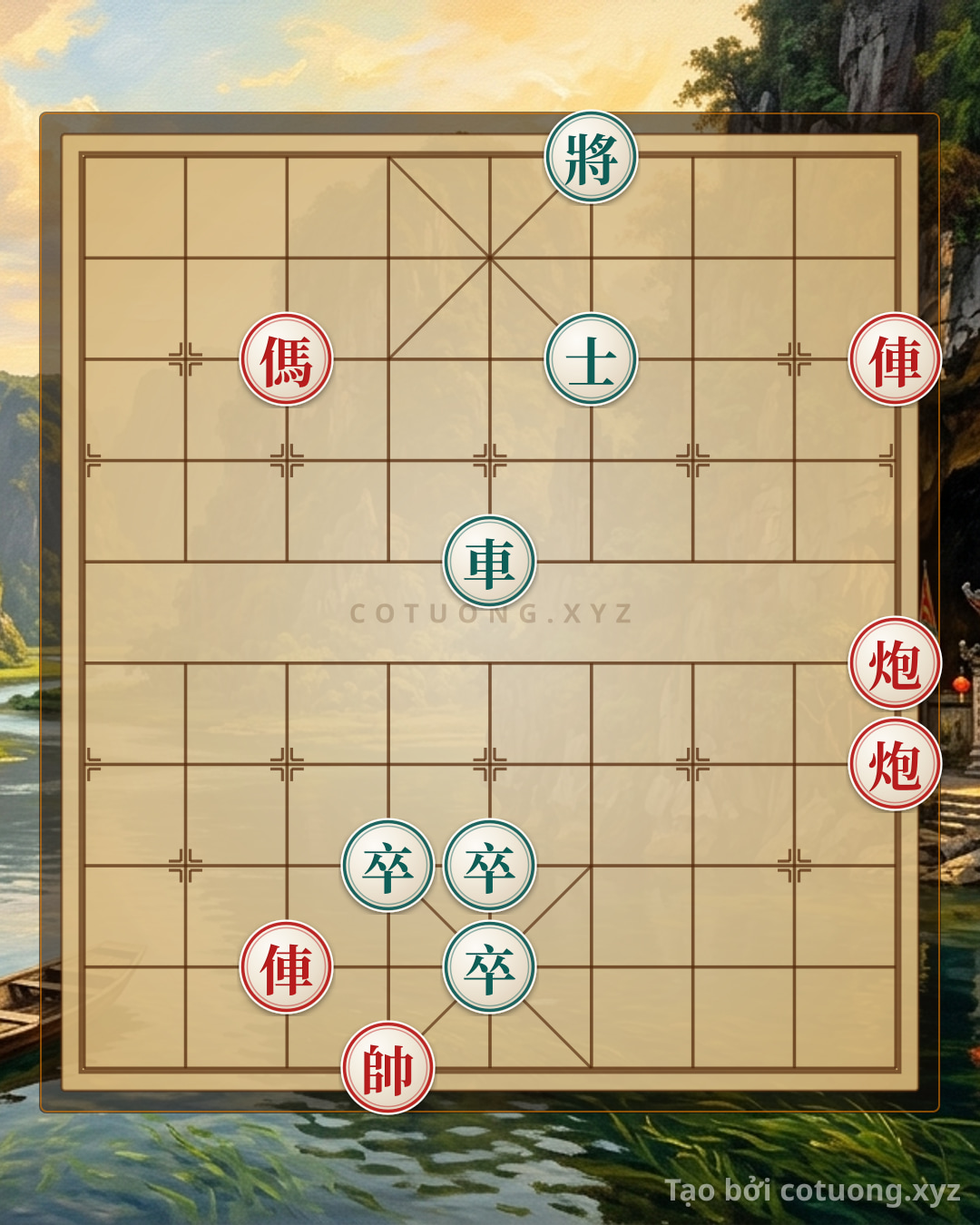 Challenge: Xiangqi Super Difficult: Red Defeated in 3 Moves? Master Tactical Analysis - Can you solve it?