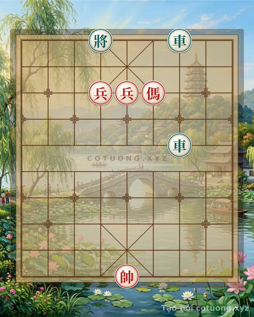Thế cờ: Cạm bẫy Đen lộ 7 hàng 6: Chiến thuật phòng ngự cho Đỏ trong thế cờ 1/10 — Cờ Tướng Online
