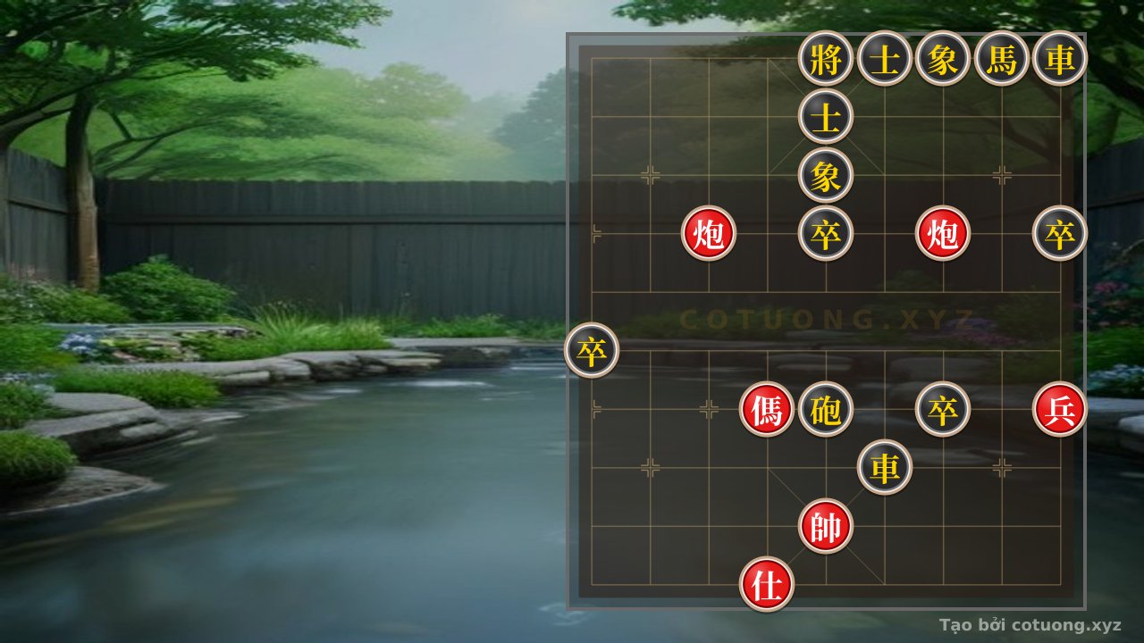 Thế cờ: Red General: Strategy to Break the Black Chariot with Double Horses — Cờ Tướng Online
