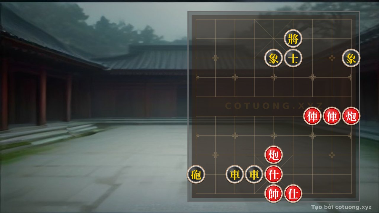 Thế cờ: Red Cannon Attack: Chariot Pinning the Cannon - then pinning the pivot changes the situation — Cờ Tướng Online