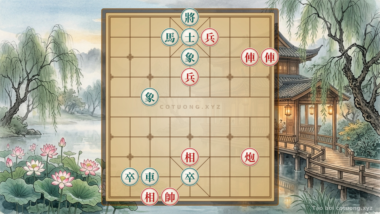 Thế cờ: Red's Attack on the Black Chariot: A Strategy to Break the Black Fort in Chinese Chess — Cờ Tướng Online