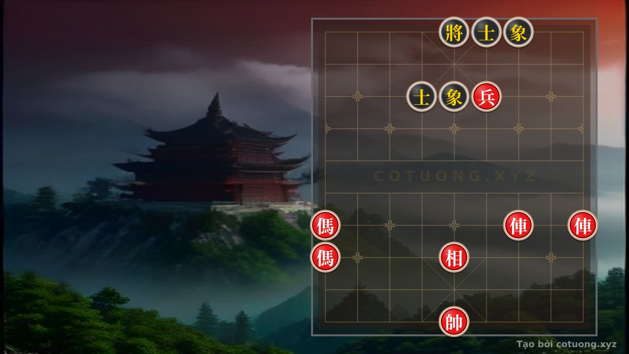 Thế cờ: Red Formation with 1 Pawn - Defensive Counterattack Tactics from Black Bishop and Advisor — Cờ Tướng Online