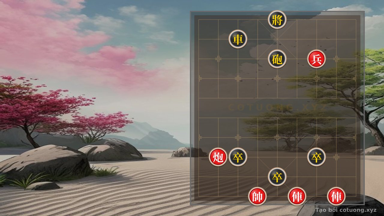 Thế cờ: Xiangqi: Red Chariot's Strike Knocking Down Black Pawn - A Blinding Tactical Trap — Cờ Tướng Online