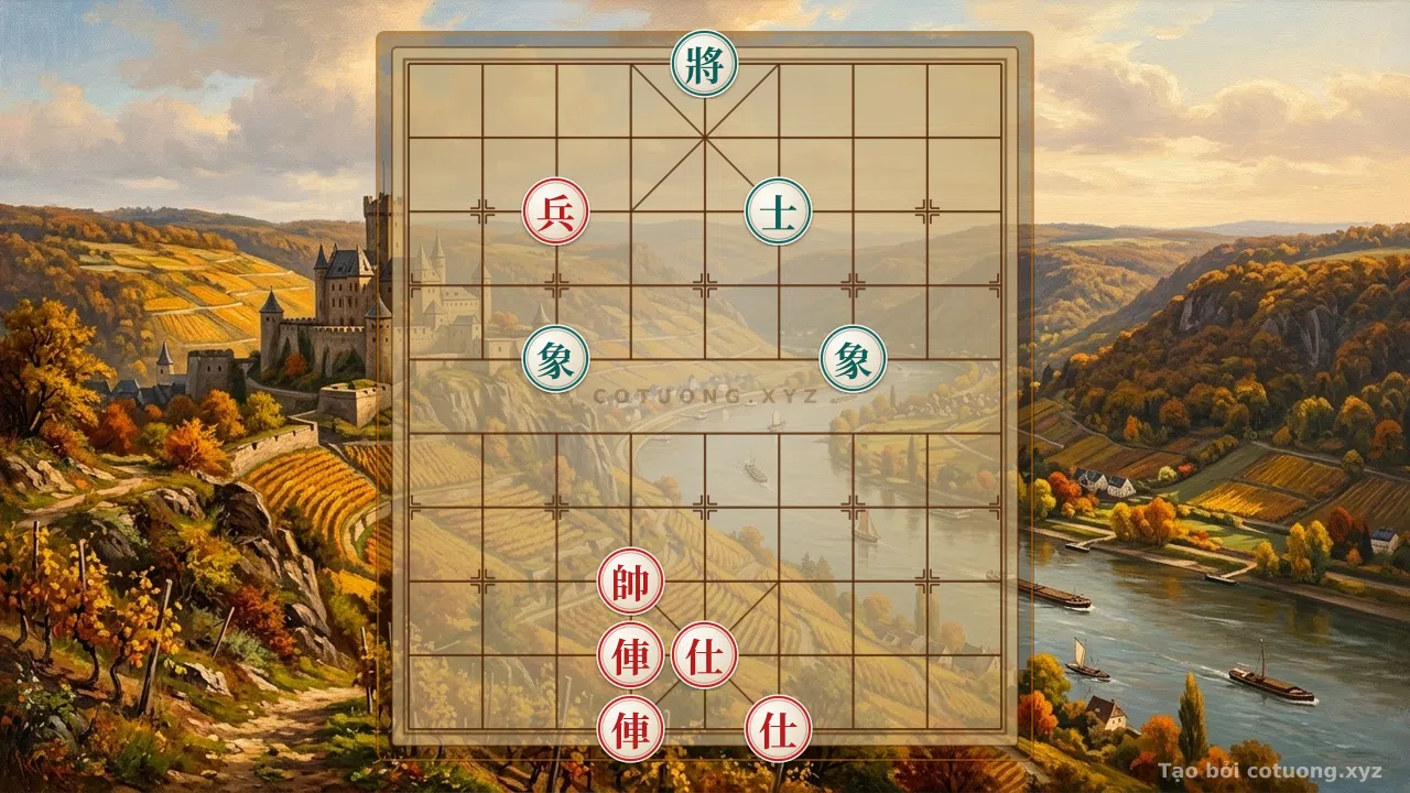 Thế cờ: The Mysterious Xiangqi Position: Revealing Black's Strategy When the General is Exposed on the 5th File - Must Escape Immediately! — Cờ Tướng Online