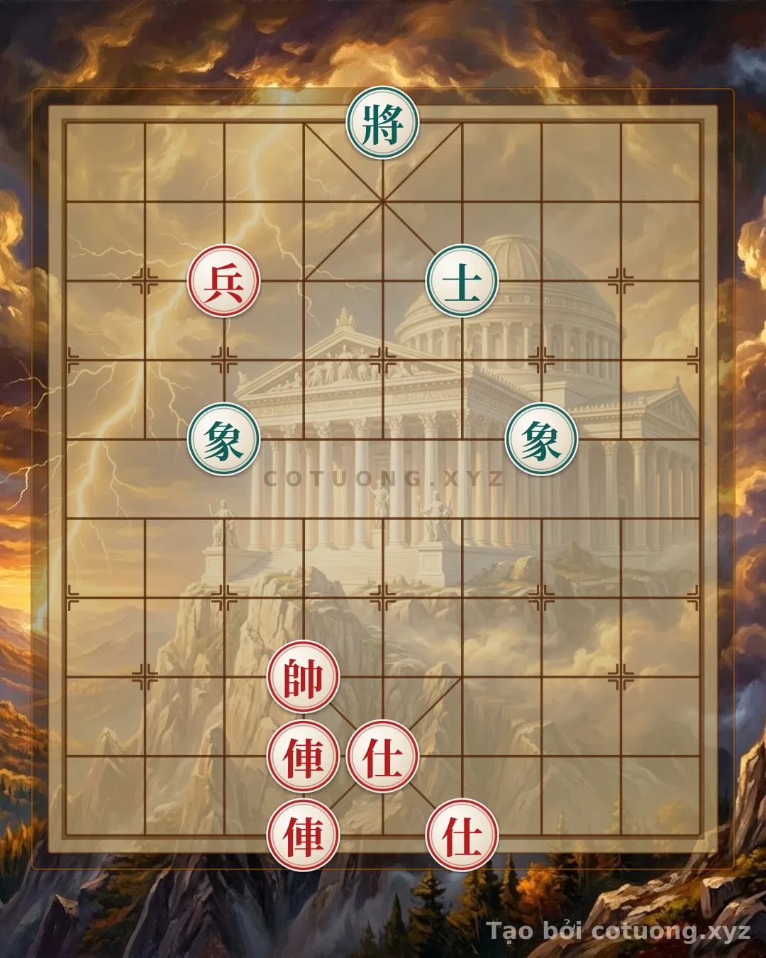 Thế cờ: The Mysterious Xiangqi Position: Revealing Black's Strategy When the General is Exposed on the 5th File - Must Escape Immediately! — Cờ Tướng Online