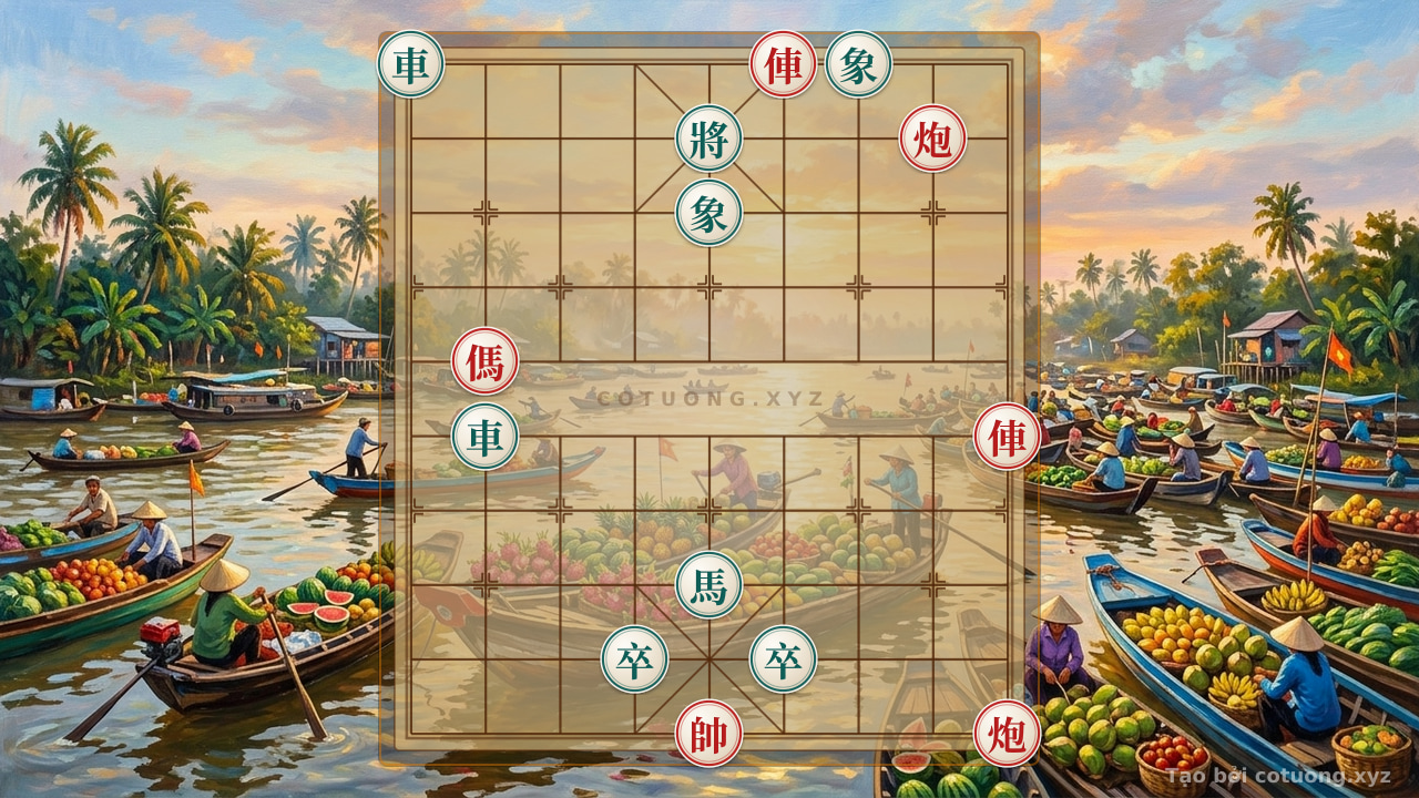 Thế cờ: Black General Counterattack: The Fortitude of the Chessboard — Cờ Tướng Online