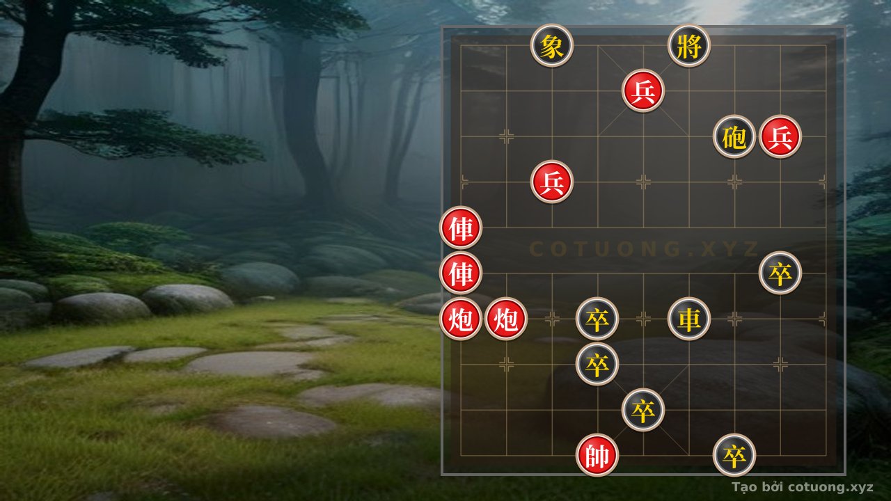 Thế cờ: The Trap of the Divine General in Chinese Chess: When the Red Chariot Wanders Among the Black Pawns — Cờ Tướng Online