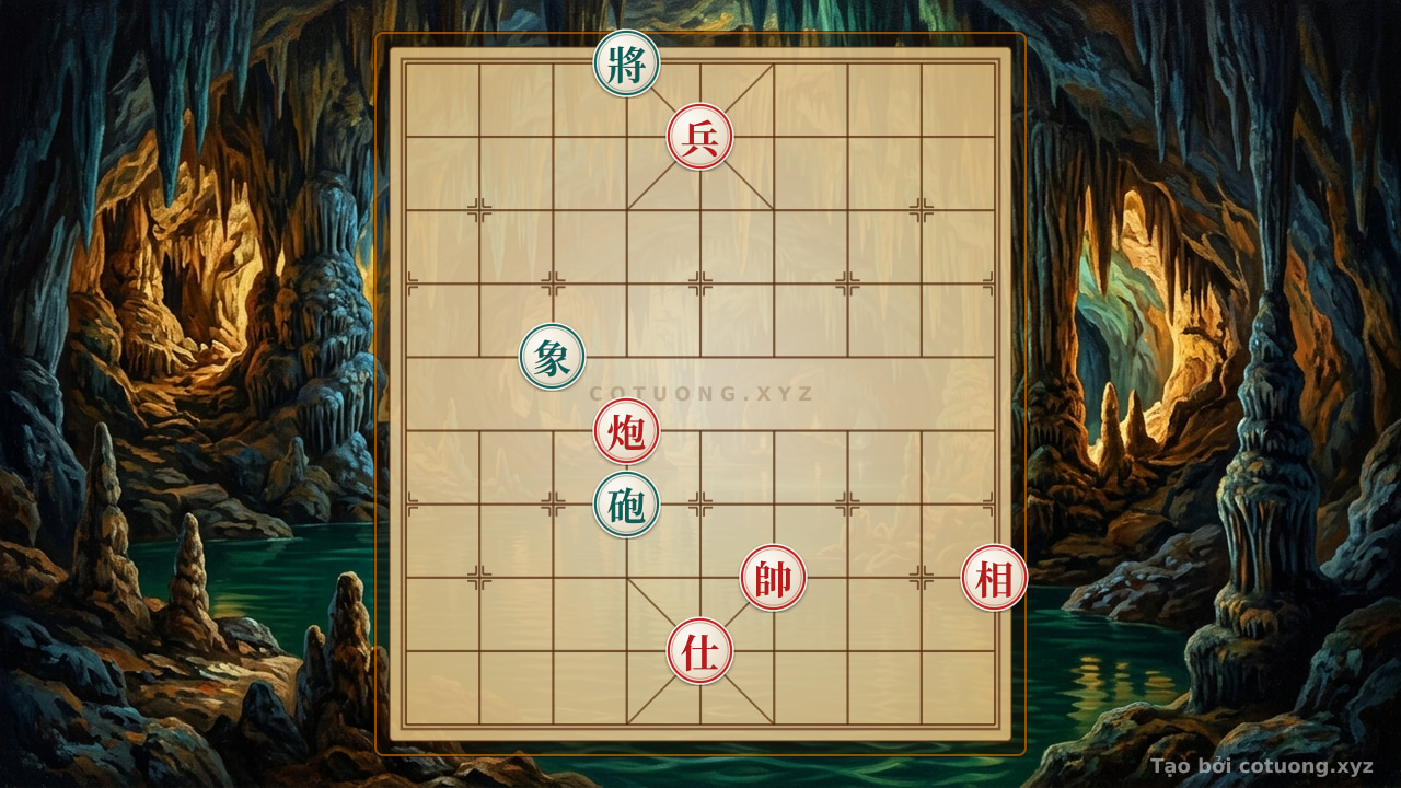 Thế cờ: Xiangqi: Red's 'Empty Cannon' Strategy Defeats Black in the 'Elephant on 3rd File' and 'Cannon on 4th File' Formation — Cờ Tướng Online
