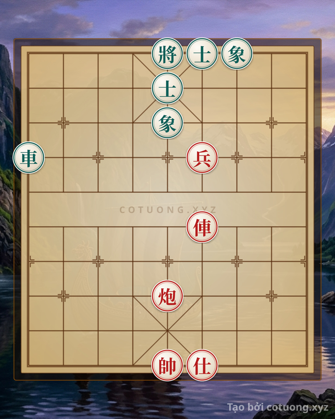 Thế cờ: Black Chariot's Lonely Stand: A Counter-Trapping Strategy for the Red Cannon in the General's Chessboard — Cờ Tướng Online
