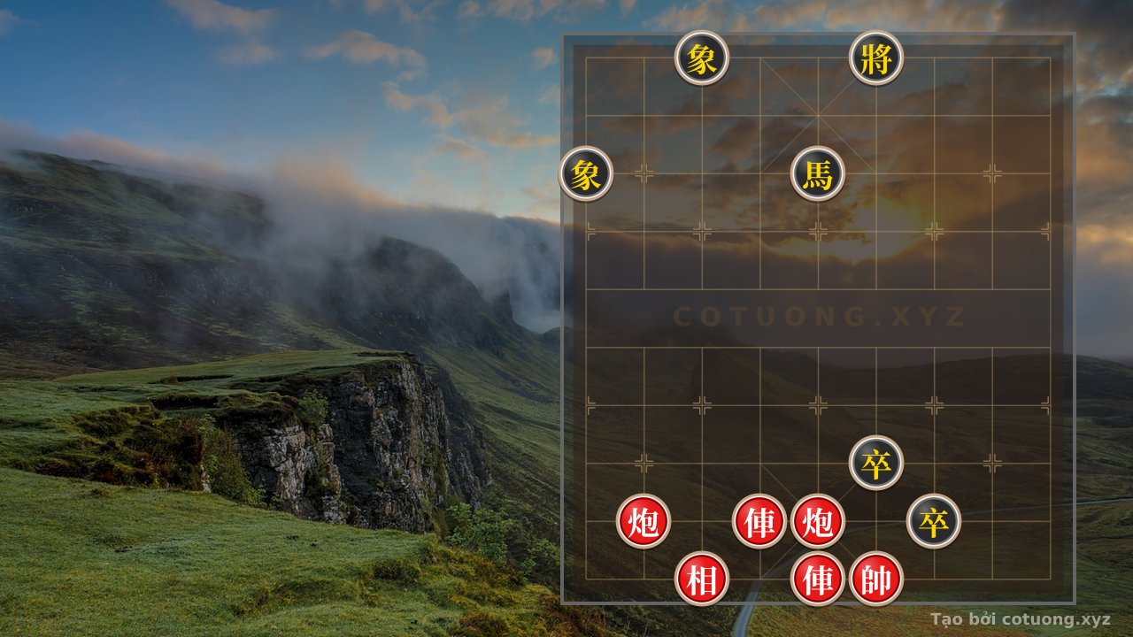 Thế cờ: Red General Wins: Crushing Black's Strategy in 5 Moves — Cờ Tướng Online