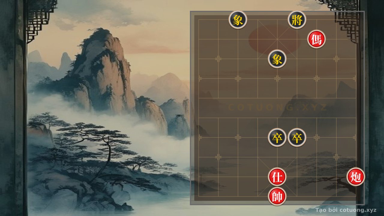 Thế cờ: Red Cannon at 1-2: A Decisive Attack in the 'Black Bishop's Siege' Formation — Cờ Tướng Online