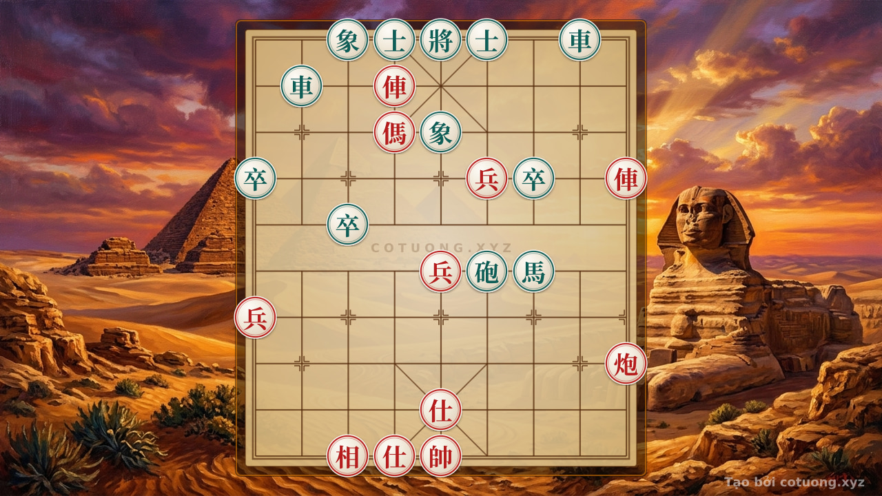 Thế cờ: Embracing the Board: Red Rook Retreats to File 6 Rank 9 - Xich Bi's Counterattack Strategy — Cờ Tướng Online