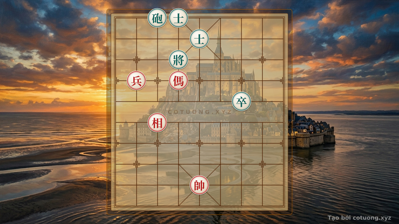 Thế cờ: Red Cannon 'Traps' Black Advisor: A Subtle Strategy in Xiangqi — Cờ Tướng Online