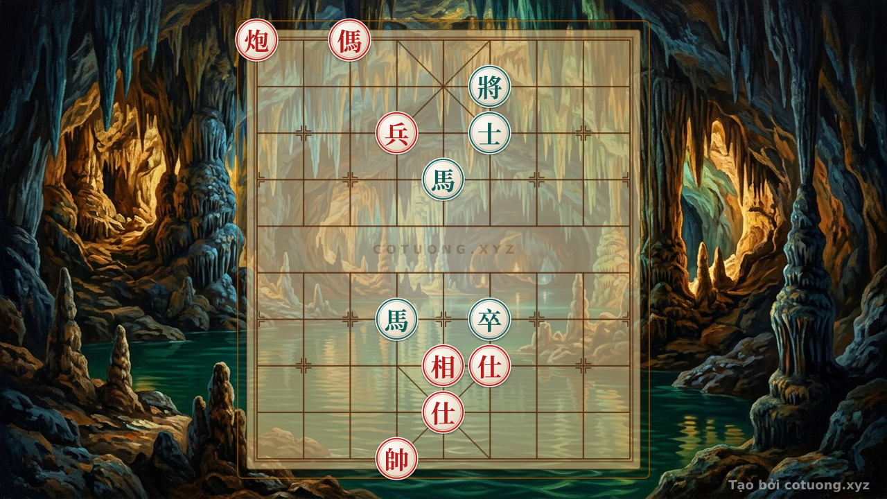 Thế cờ: Red Cannon on File 9, Rank 10: The Strategy of Sacrificing Pieces to Deceive the Black General — Cờ Tướng Online