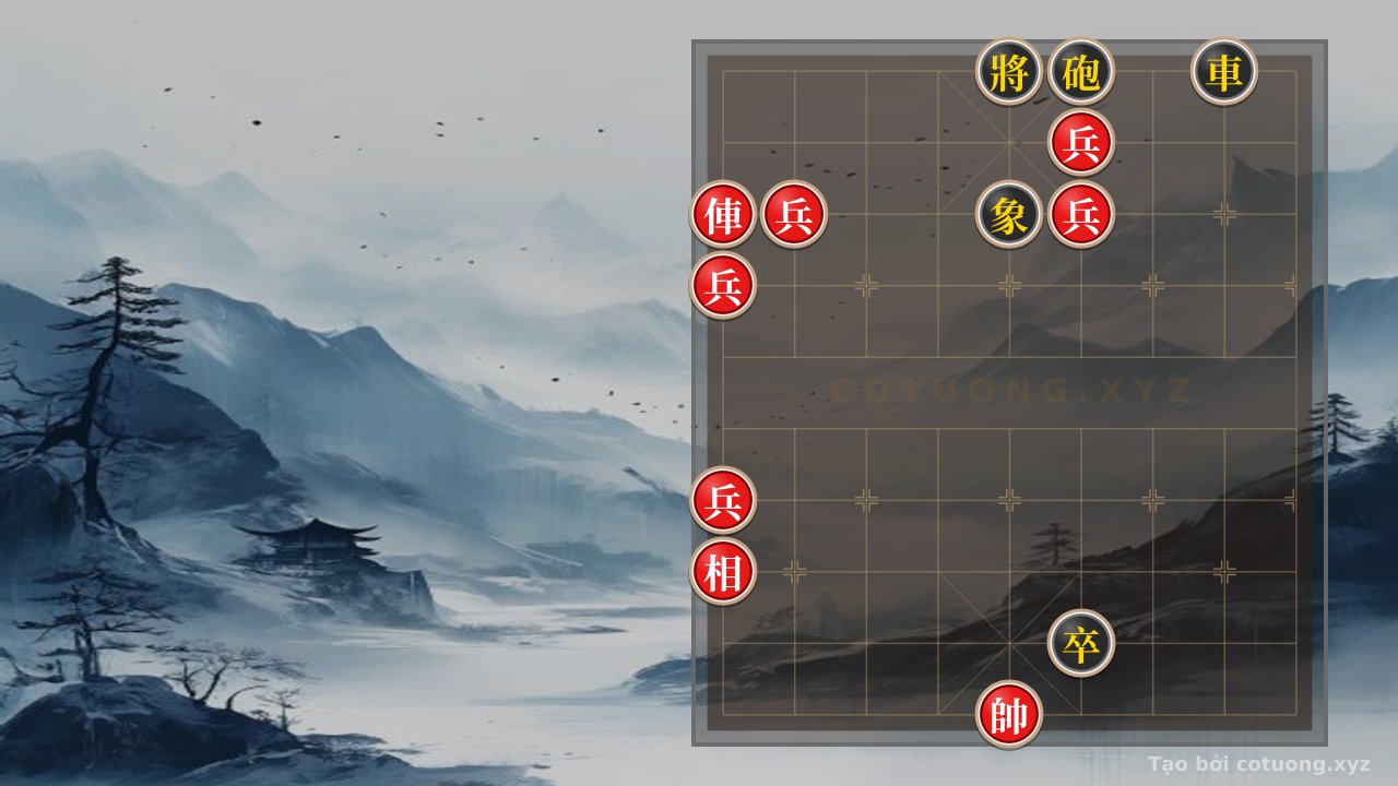Thế cờ: Red General's 'exposed' counterattack: Is it the Rook flipping the board or the Elephant's 'candidate'? - Analysis of Red's surprising winning position — Cờ Tướng Online