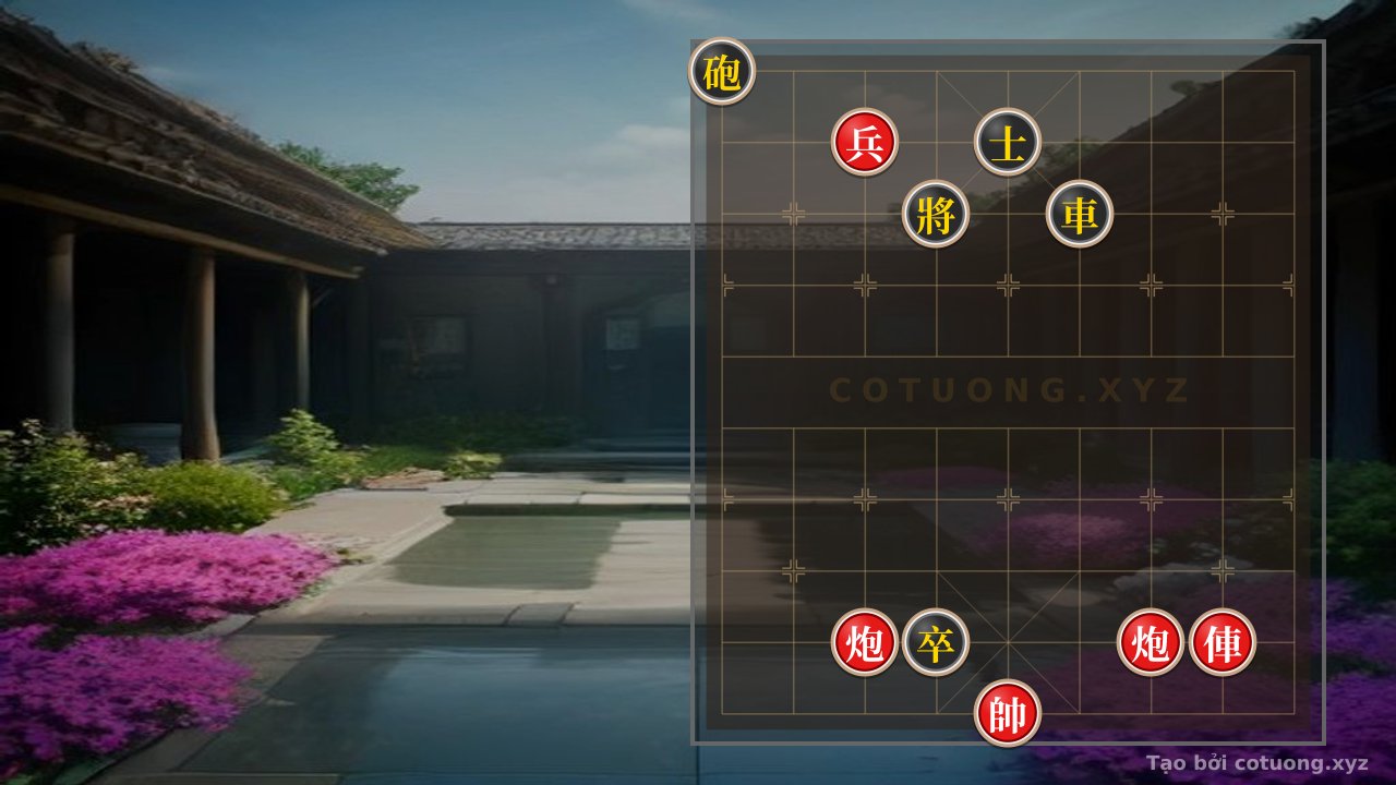 Thế cờ: Red General: Defensive Counterattack Tactics in a Tricky Chess Position — Cờ Tướng Online